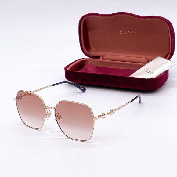 NEW GUCCI GG0882SA 003 NEW GUCCI OVERSIZED ROUNDED SQUARE SUNGLASSES GG0882S - Picture 2 of 14